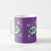 NOPE-Comic-Sprechblase Meme Funny Violet Kaffeetasse (Vorderseite Links)