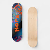Nope Crazy Alien Colors Psychedelic Skateboard (Vorderseite)