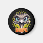 "Nope Cute Ostrich" Magnet (Vorne)