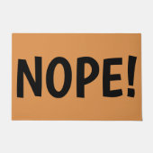 NOPE enormer Buchstabe-Spaß-unhöfliches Sprichwort Fußmatte (Vorderseite)