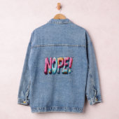 NOPE Funny Colorful Text Jeansjacke (Hangar)