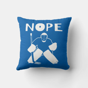 Nope Funny Hockey Goalie Reversible Kissen