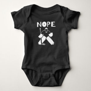 Nope Funny Hockey Google Baby Strampler