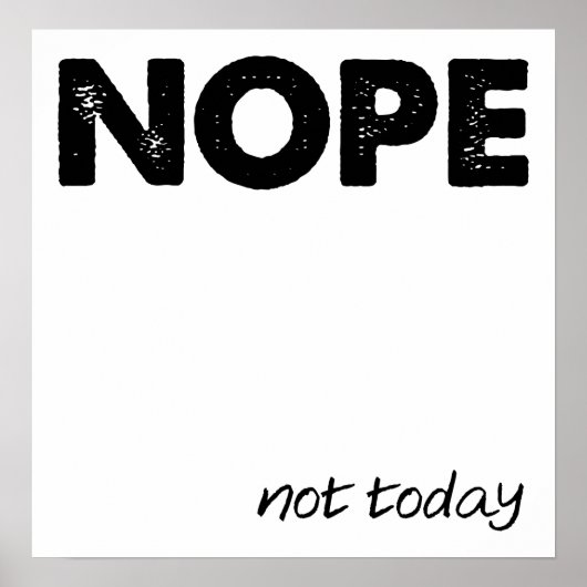 Nope Funny Poster (Vorne)