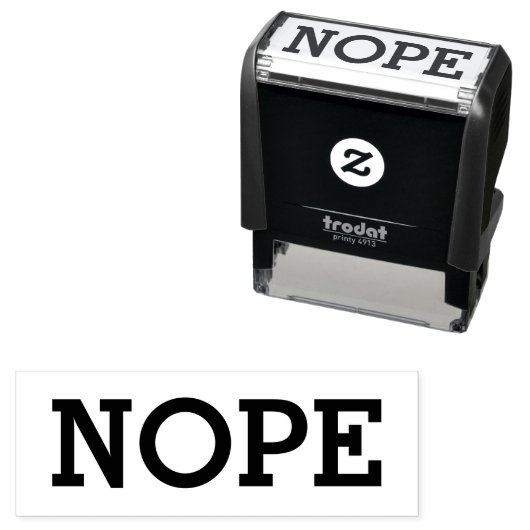 NOPE Funny Self Inking Briefmarke Permastempel (Beispiel)