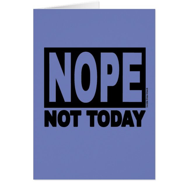 NOPE heute nicht (Vorne)