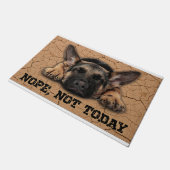 Nope, heute nicht, Hund Lover, willkommen zu Fußmatte (Schrägansicht)