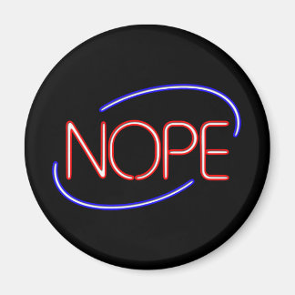 NOPE im Stil eines Neon Open Sign Magnet