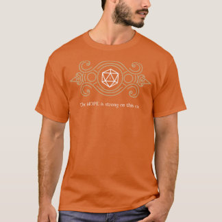 Nope ist stark auf diesem einen D20-Würfel-Tablett T-Shirt