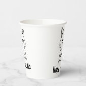 Nope Just No Cat – Funny Coffee Cup for Cats lover Pappbecher (Links)