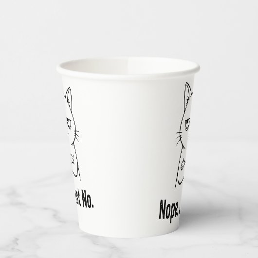 Nope Just No Cat – Funny Coffee Cup for Cats lover Pappbecher (Links)