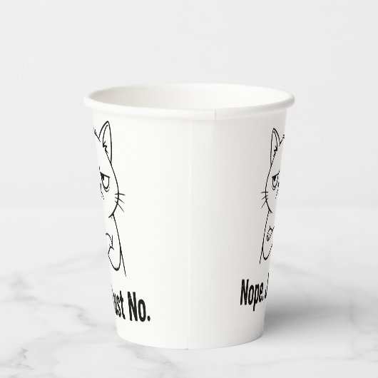 Nope Just No Cat – Funny Coffee Cup for Cats lover Pappbecher (Rechts)