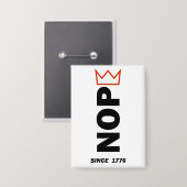 NOPE. Keine Könige. Button (Vorderseite/Rückseite)