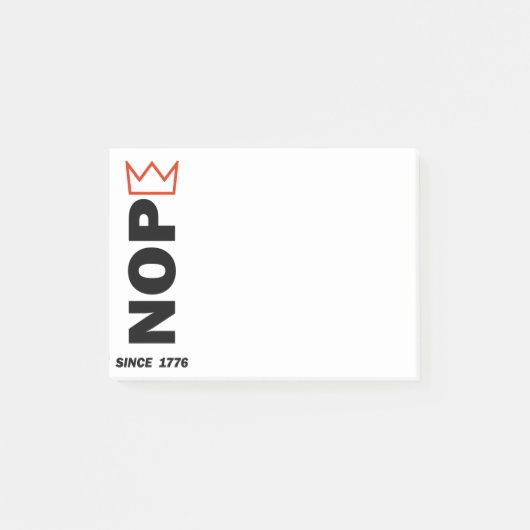 NOPE. Keine Könige. Post-it Klebezettel (Vorderseite)