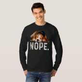 Nope Lazy Beagle Dog T-Shirt (Vorne ganz)
