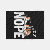 Nope Lazy Beagle Fleecedecke (Vorderseite (Horizontal))