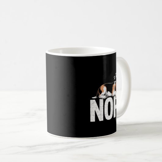 Nope Lazy Beagle Kaffeetasse (VorderseiteRechts)
