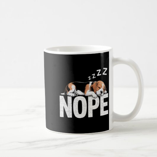 Nope Lazy Beagle Kaffeetasse (Rechts)