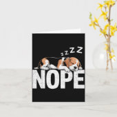 Nope Lazy Beagle Karte (Gelbe Blume)