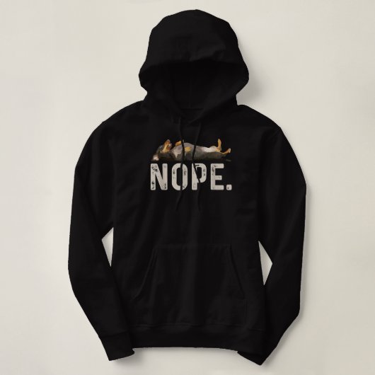 Nope Lazy Dackel T - Shirt (Design vorne)