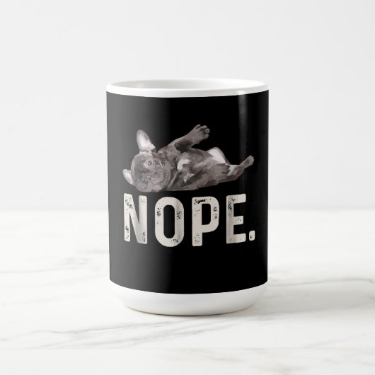 Nope Lazy French Bulldog Dog Lover Gift Kaffeetasse (Mittel)