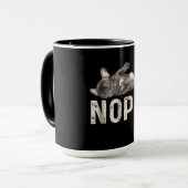 Nope Lazy French Bulldog Dog Lover Gift Tasse (Vorderseite Links)