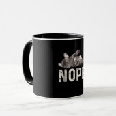 Nope Lazy French Bulldog Dog Lover Gift Tasse (Vorderseite Links)