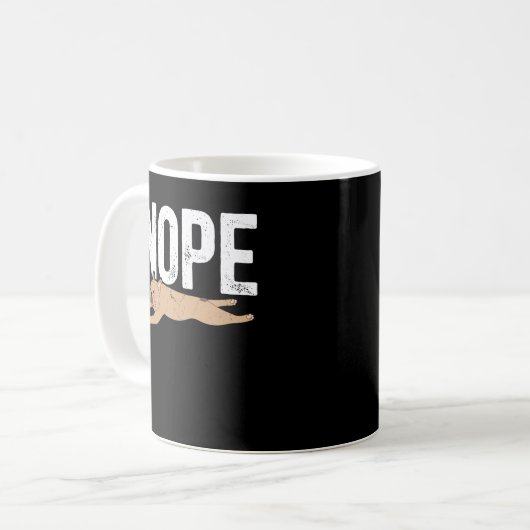 Nope Lazy French Bulldog Kaffeetasse (Vorderseite Links)