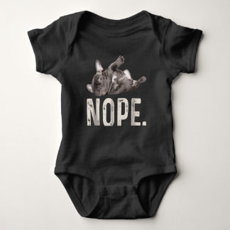 Nope Lazy French Bulldog Lover Gift Baby Strampler