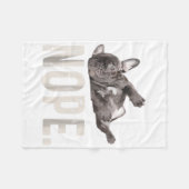 Nope Lazy French Bulldog Lover Gift Fleecedecke (Vorderseite (Horizontal))