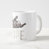 Nope Lazy French Bulldog Lover Gift Jumbo-Tasse (Vorderseite Rechts)