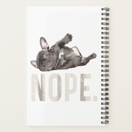 Nope Lazy French Bulldog Lover Gift Planer (Rückseite)