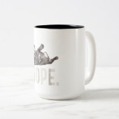 Nope Lazy French Bulldog Lover Gift Zweifarbige Tasse (VorderseiteRechts)