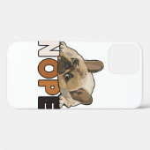 Nope Lazy Funny French Bulldog Lover Case-Mate iPhone Hülle (Rückseite (Horizontal))