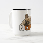Nope Lazy Funny French Bulldog Lover Zweifarbige Tasse (Vorderseite Links)