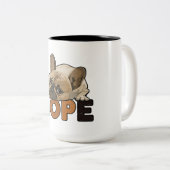 Nope Lazy Funny French Bulldog Lover Zweifarbige Tasse (VorderseiteRechts)