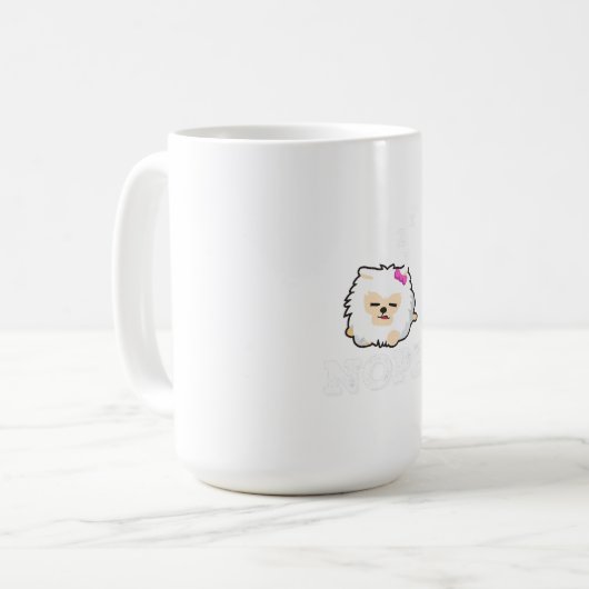 Nope Lazy Spitz Dog Puppy Lover Gift Kaffeetasse (Vorderseite Links)