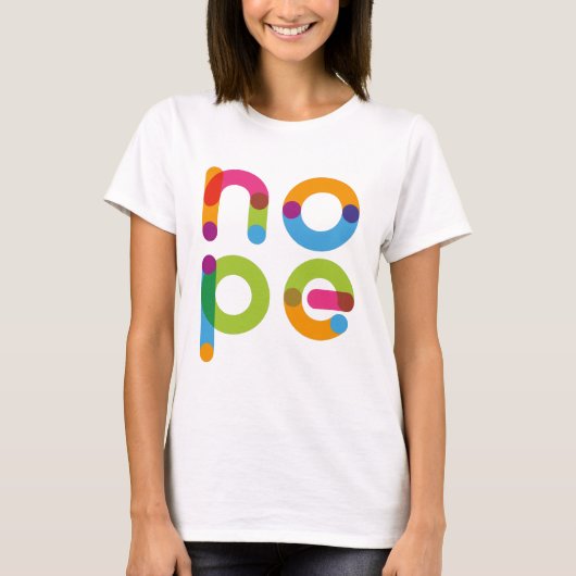 Nope lustige bunt Text T-Shirt (Vorderseite)