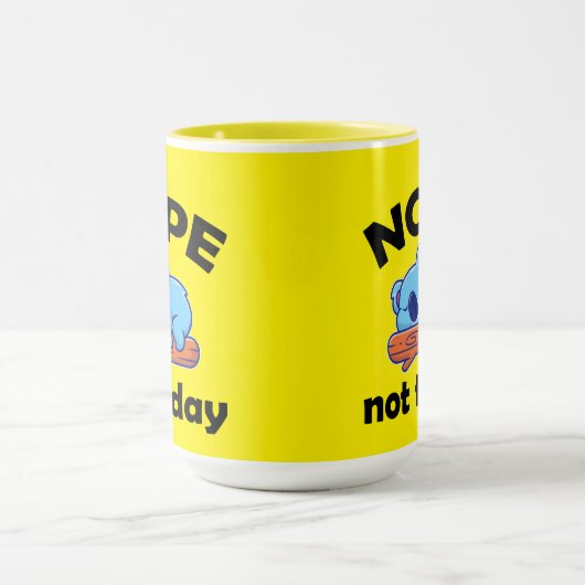 NOPE, nicht heute. Lazy Koala. Tasse (Zentrum)