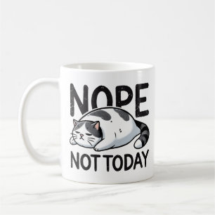 Nope nicht heute lustige Coole Niedliche Schwarz-W Kaffeetasse