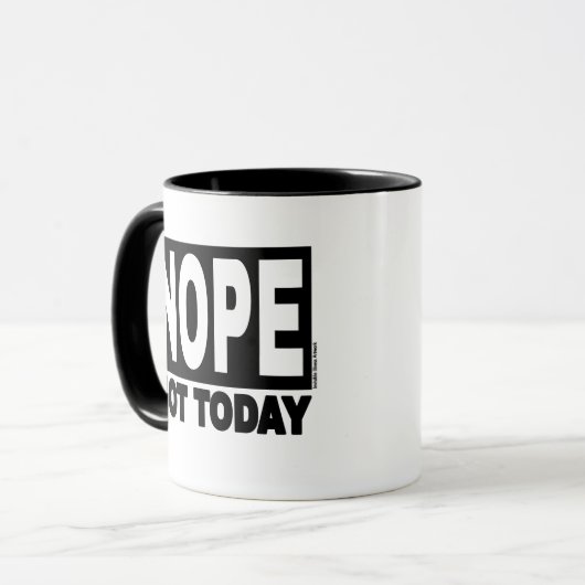 NOPE nicht heute Tasse (Vorderseite Links)