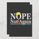 Nope Nicht wieder lustige Präsidentschaft Republik Einladung (Vorne/Hinten)
