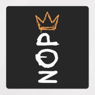 Nope No Kings America Democracy Anti-Trump I Etiketten