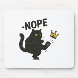Nope No Kings in America Black Cat Pro Democracy S Mousepad