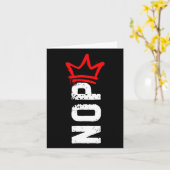 Nope No Kings Protest Sign Funny AntiTrump 4. Karte (Gelbe Blume)