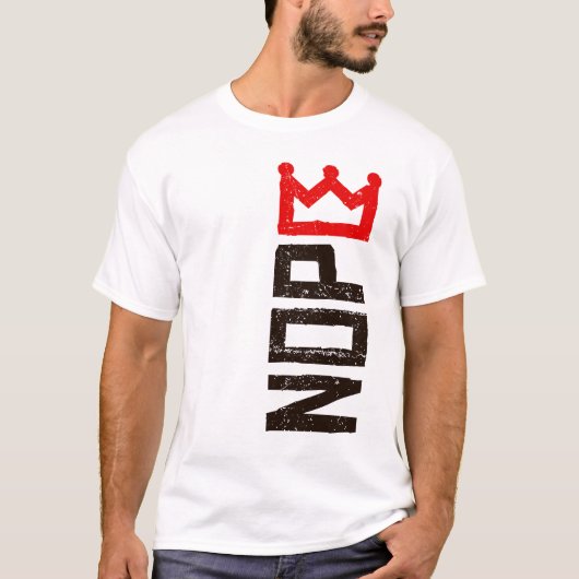 Nope No Kings Protest Sign Vertikal T-Shirt (Vorderseite)