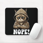 Nope! Nope - Employee Work Colleagues Teenager Cat Mousepad (Mit Mouse)
