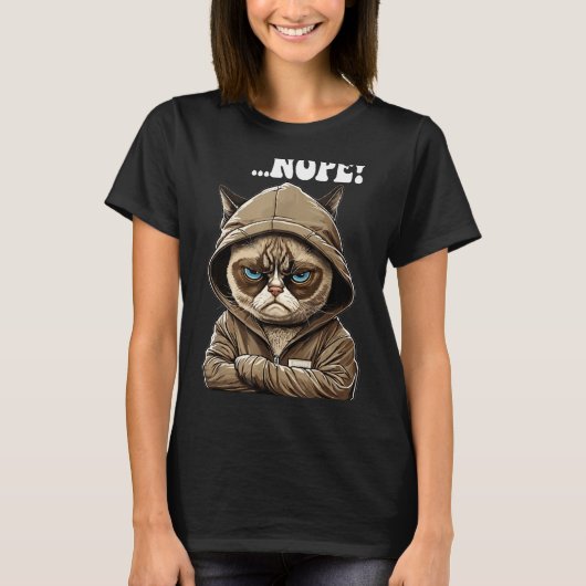 Nope! Nope - Employee Work Colleagues Teenager Cat T-Shirt (Vorderseite)