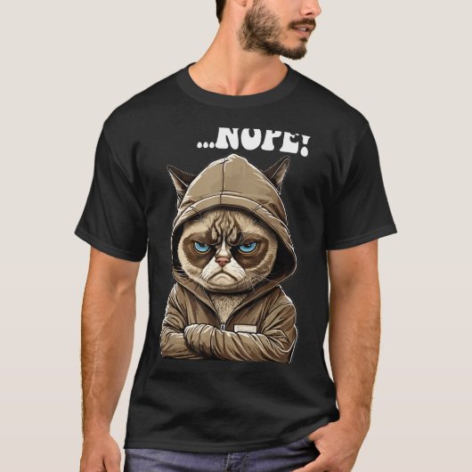 Nope! Nope - Employee Work Colleagues Teenager Cat T-Shirt (Vorderseite)
