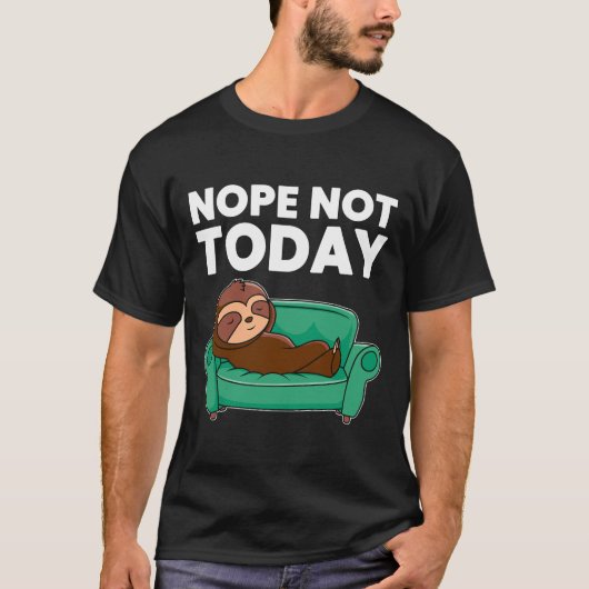 Nope Not Funny Sleeping Sloop Angepasst Scoop T-Shirt (Vorderseite)